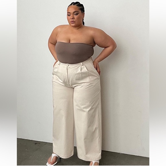 BOHEME twill trousers sand new size 4 - Picture 1 of 6